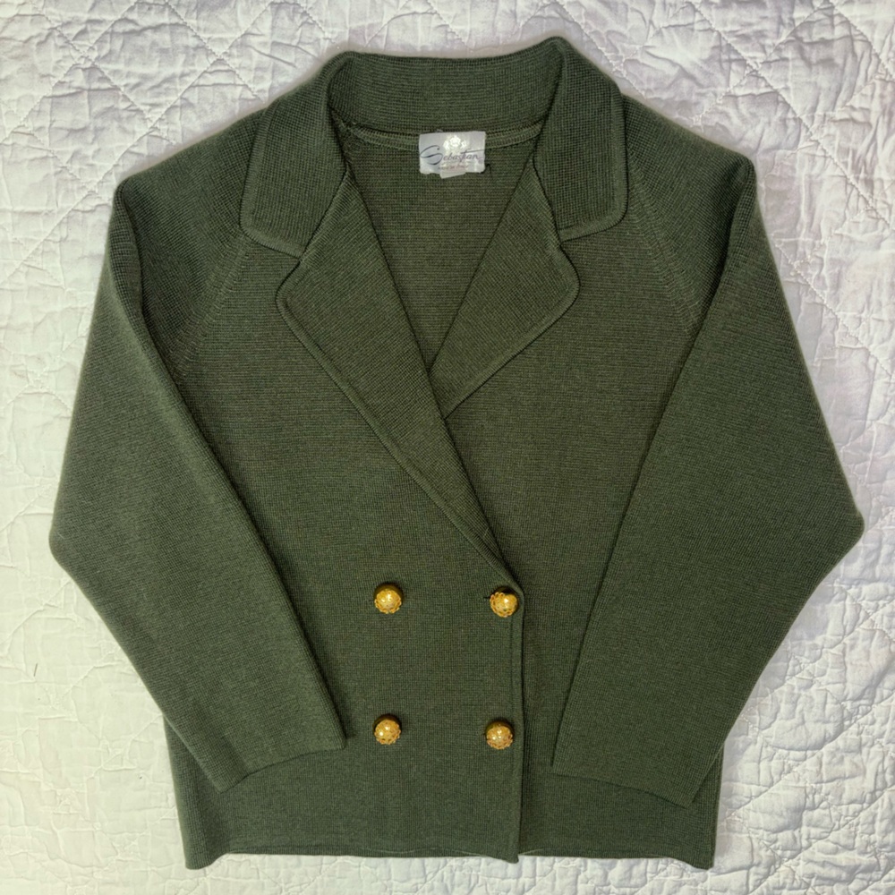 Olive Green Double-Breasted Women's Hoodie